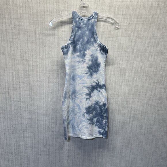 AEROPOSTALE Seriously Soft Blue Tie Dye Bodycon Tank Mini Dress Small - Picture 3 of 5